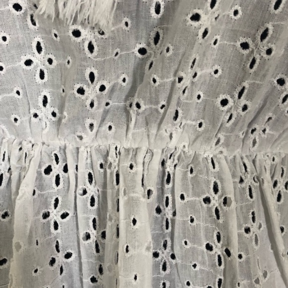 NWT Passport 100% cotton bohemian festival eyelet fabric peplum top size large - Picture 7 of 9